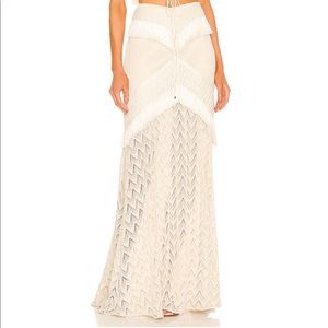 PatBo Fringe Trim Maxi Skirt size 4